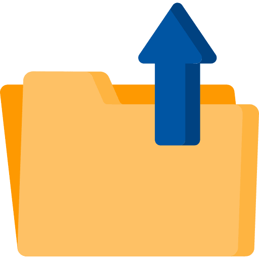 Upload upload files and folders data storage icon