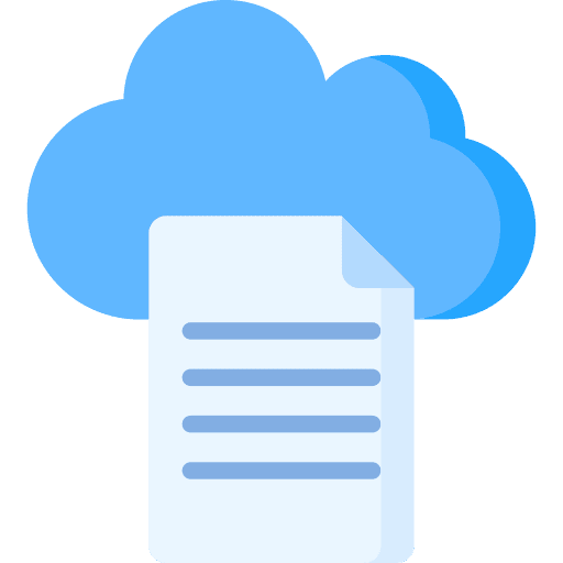 Cloud document interface archive icon