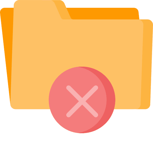 Delete folder files and folders delete folder storage icon
