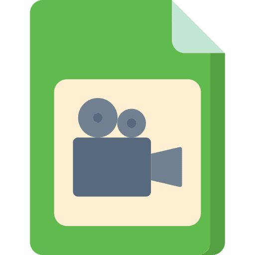 Movie format archive file icon
