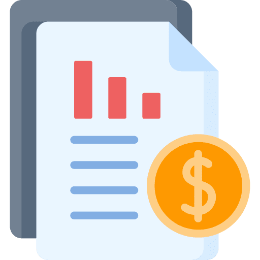 Report document line bars economy icon
