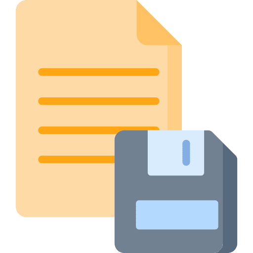 Save diskette file files and folders icon