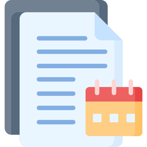 Schedule document organization time icon