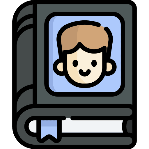 Biography library biography book icon