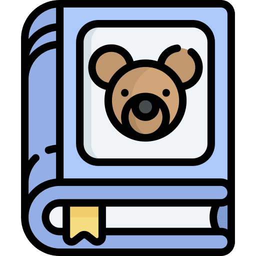 Childrens book children childhood education icon