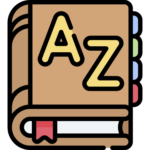 Dictionary bookmark manual book icon