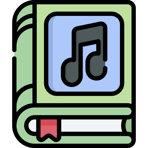 Lyrics education book music and multimedia icon