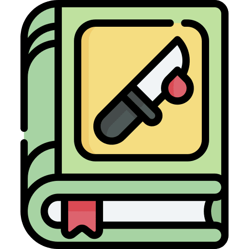 Thriller book read bookmark icon