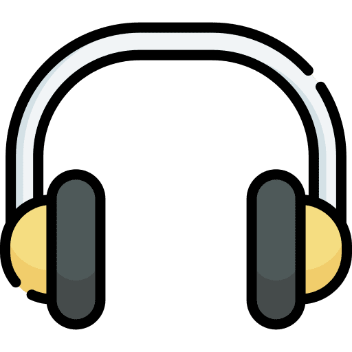 Headphones technology electronics audio icon