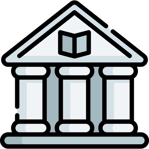 Library cultures museum education icon