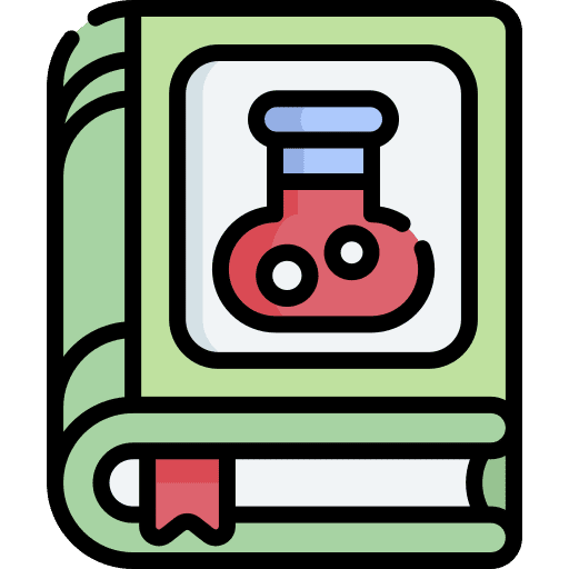 Science book learn chemistry knowledge icon