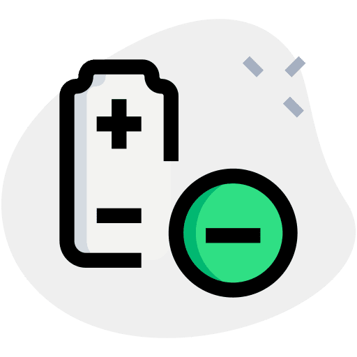 Delete full battery electronics technology icon