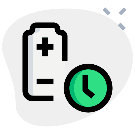 Duration technology battery electronics icon
