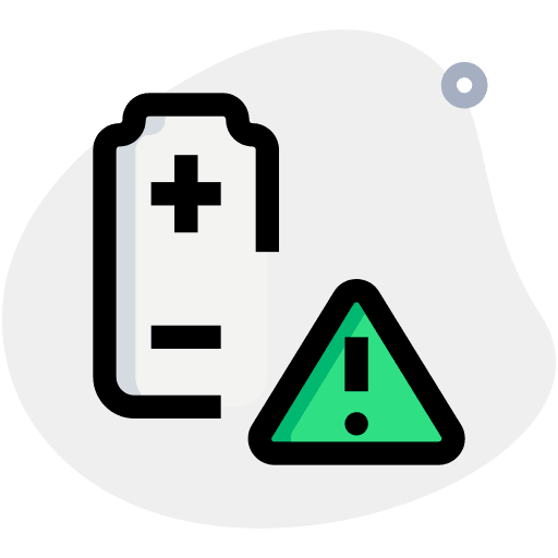 Low battery level technology ui battery status icon