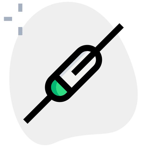 Crystal diode symbol electric icon