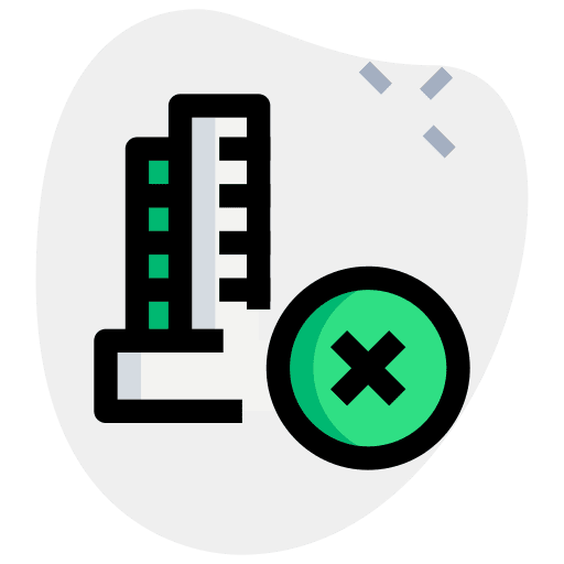 Closed global manufacturing branch icon