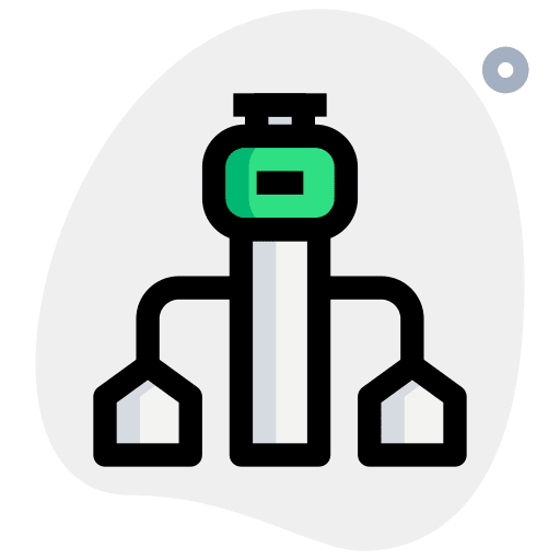 Connected industrial manufacturing industry icon