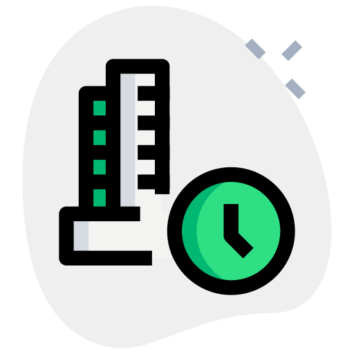 Delay production industry branch icon