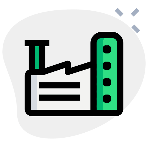 Industrial factory manufacturing structure icon