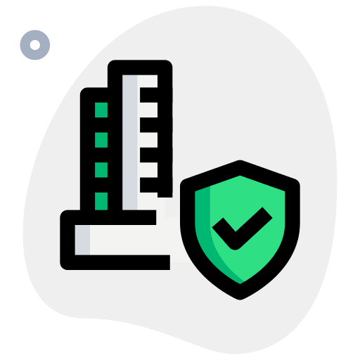 Secure manufacturing check branch icon
