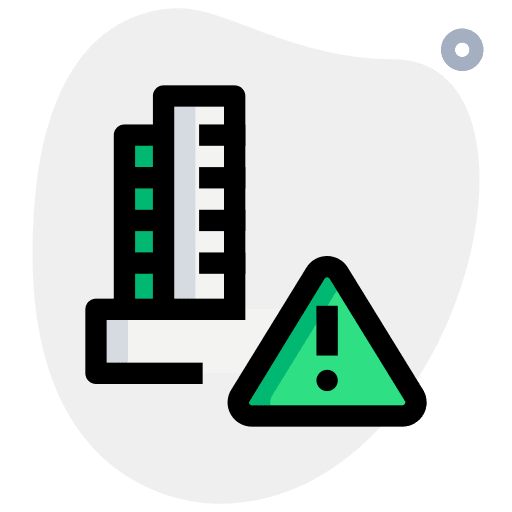 Warning sign factory manufacturing industrial icon