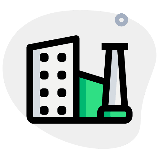 Factory factory manufacturing building icon
