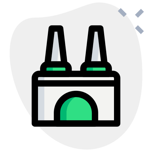 Industry chimney dangerous nuclear icon