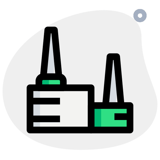 Power generation factory chimney structure icon