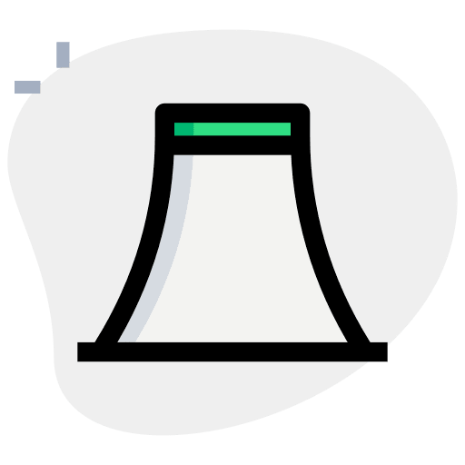 Power plant fireplace nuclear plant industry icon