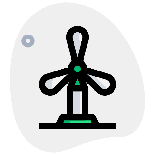 Windmill windmill wind mill green energy icon