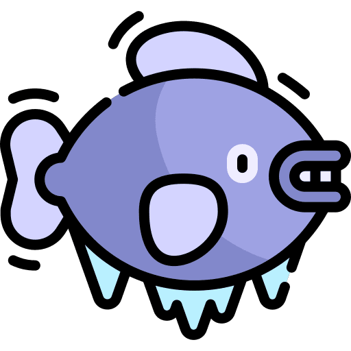 Fish diet animals healthy food icon