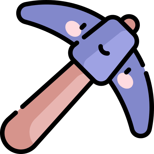 Hoe garden nature construction and tools icon