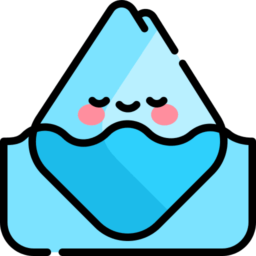 Iceberg nature polar landscape icon