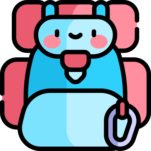 Backpack bag camping travel icon