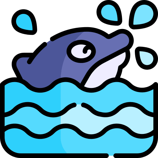 Whale sea ocean mammal icon