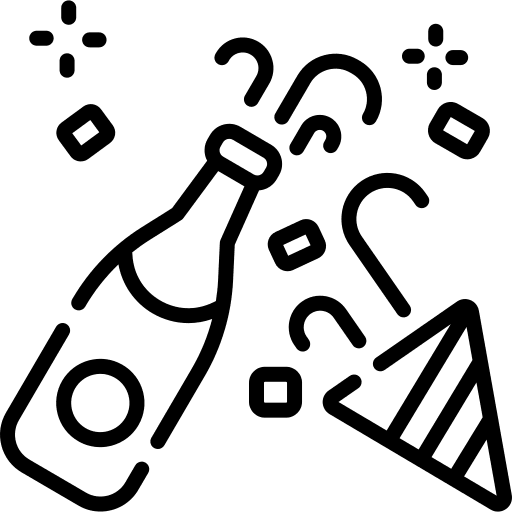 Celebration drink champagne bottle icon