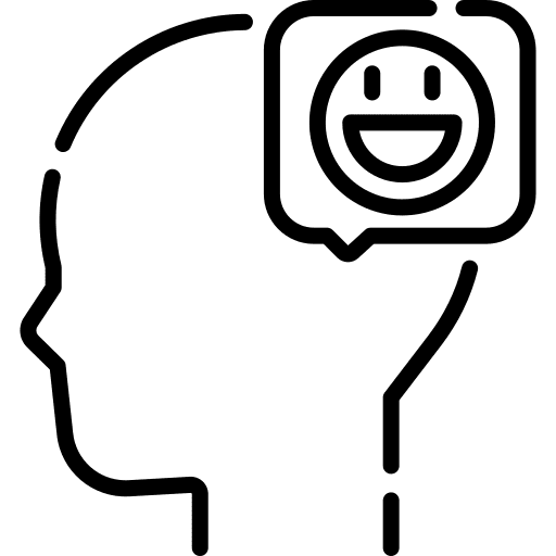 Positive thinking positive thinking mind emoticon icon