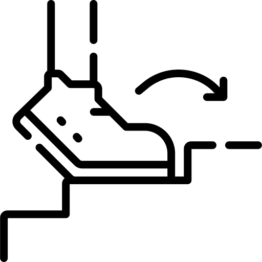 Step up stairs arrow icon