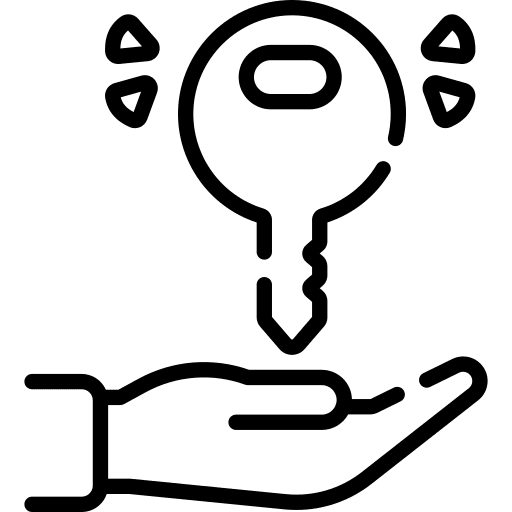 Key gesture real estate protection icon