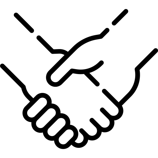 Partnership hands and gestures collaboration friends icon