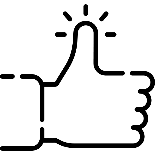 Thumb up thumb up gesture social media icon