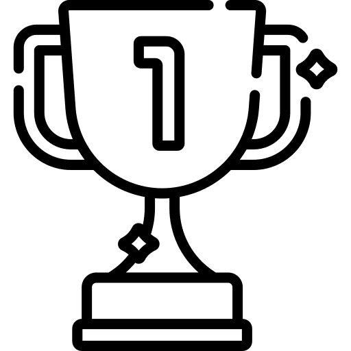 Trophy cup number one trophy icon