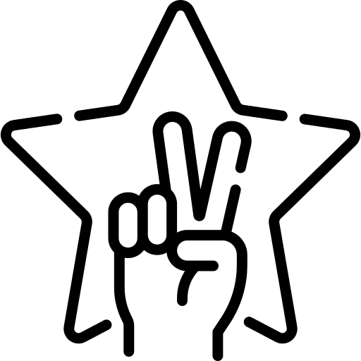 Victory success achievement gesture icon