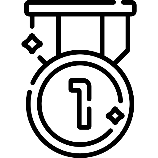 Badge first medal number one icon