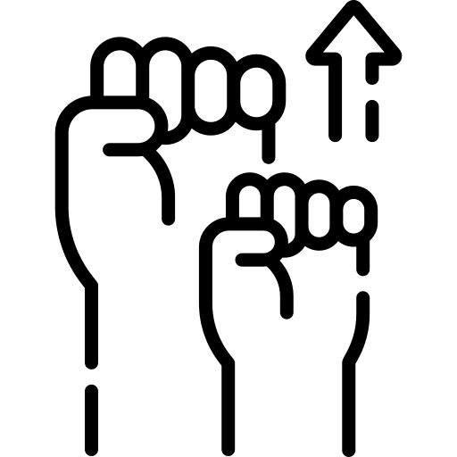 Fist motivation strong fist icon