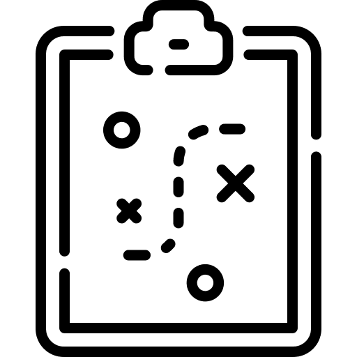 Strategy tactics marketing process icon