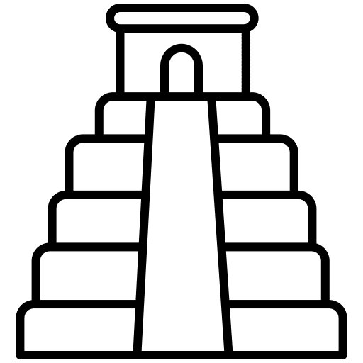 Chichen itza mexico yucatan cultures icon