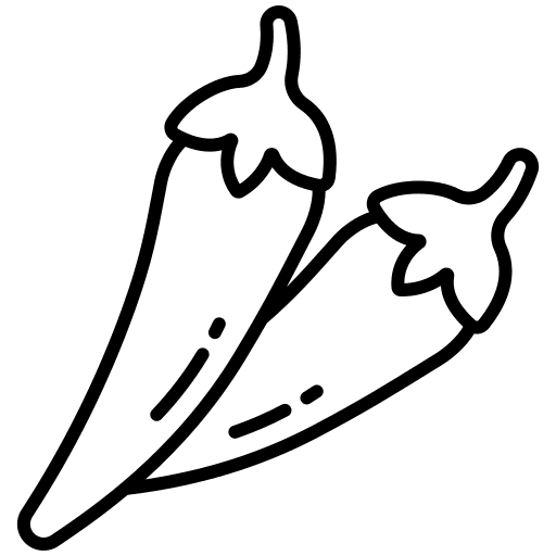 Chilli vegetarian healthy food chilli pepper icon