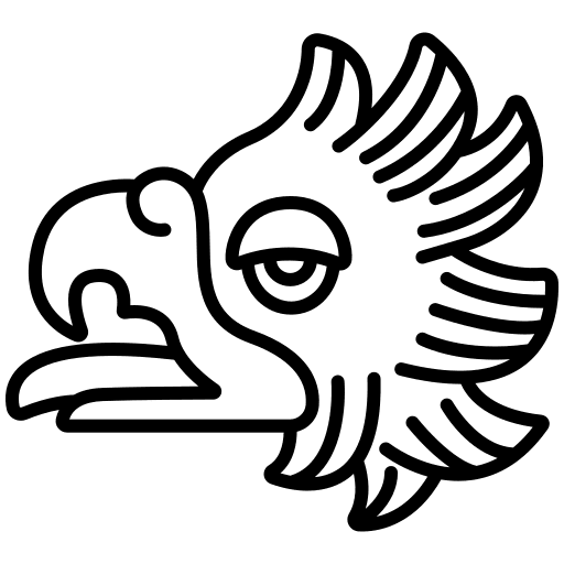 Cuauhtli eagle god calendar icon