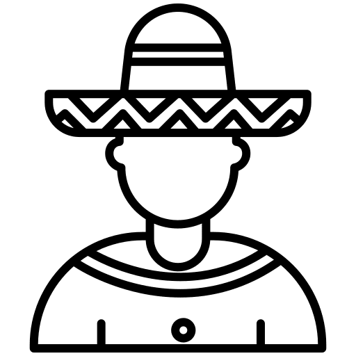 Mexican man ethnic mexican mexico icon